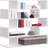 Versatile Multi-functional White Bookshelf for Home Organization