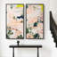 Art mural moderne abstrait coloré pour entrée - ensemble de 2, reproduction d'art encadrée sur toile 60 po x 20 po x 2, 60 po x 30 po x 2-323207937-323207939