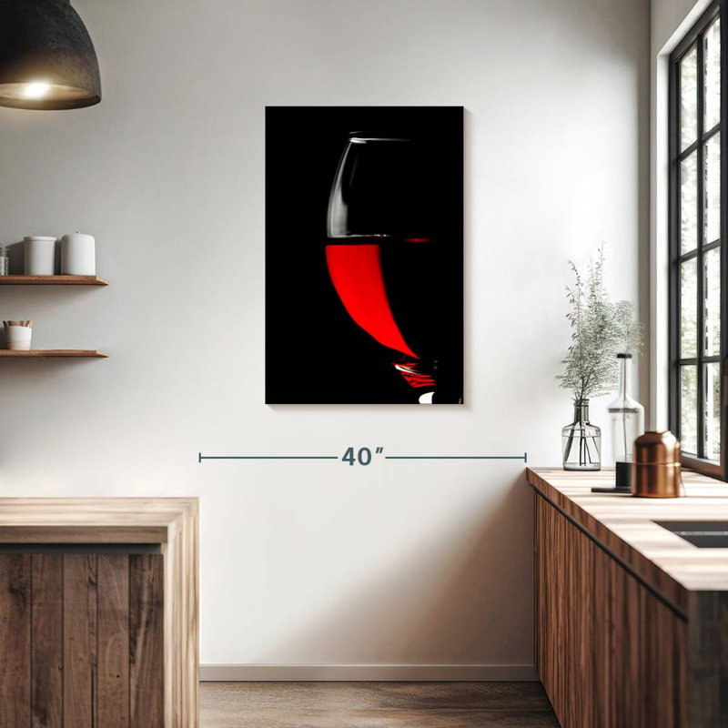 Yarlin Half Red Wine, 36" H x 24" W