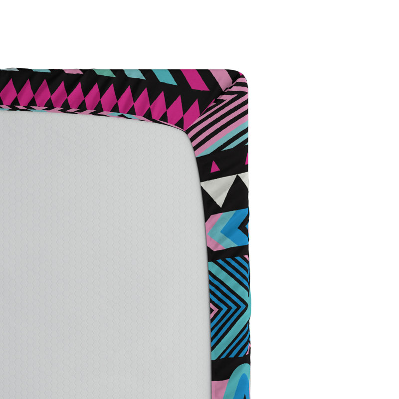 Microfiber Geometric Fitted Sheet, Full Fitted Sheet