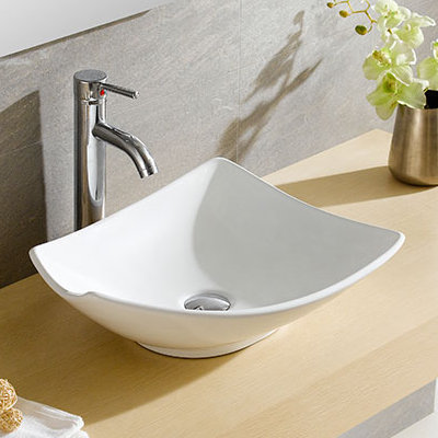Modern Ceramic Specialty Vessel Bathroom Sink