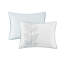 Courtepointe très grande / très grande brodée 6 pièces très grand / bleu / bleu, réversible en microfibre, dossier doux, microfibre blanche à broderie classique, réversible avec,-117409806-117409808