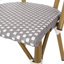 Chaise French duo - paire d'ornements en aluminium, blanc et gris rouille - polyvalent et gris, h 35 po