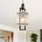 Modern Single Dimmable Matte Black Chandelier, Over Kitchen Island Hanging Water Ripple Glass Square Pendant Lighting  Fixtures For Kitchen Dining Room Hallway Foyer