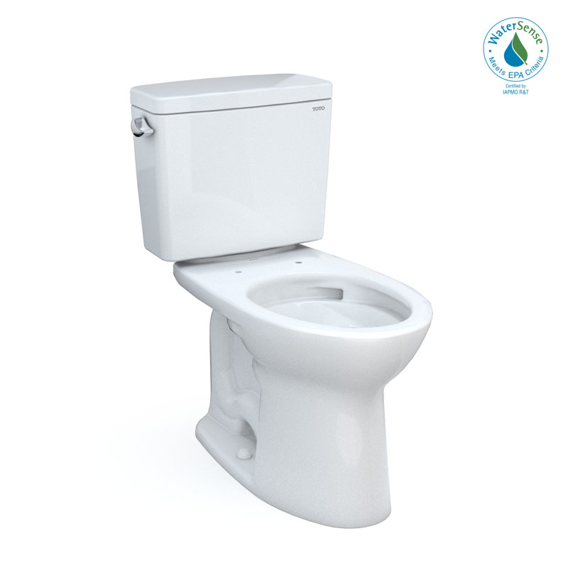 Toilette allongée deux pièces Drake® 1,28 GPF (économe en eau) (siège inclus), Coton