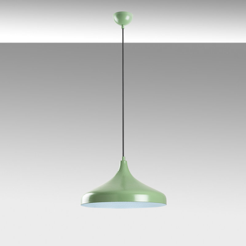 Stylish Mint Metal Chandelier, Adjustable Height 8.7 x 14.6 inches | Ø36 x 8.7 inches Base Plate | 1 x E27 Socket, Max 40W (Bulb Not Included) | Elegant Lighting for Living Room, Dining Room & Entryway