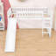 Lit mezzanine simple avec échelle et glissade-471905550