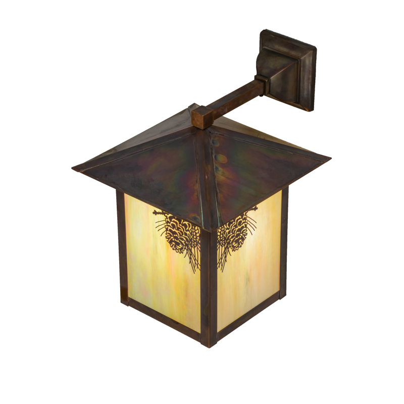 Seneca Winter Pine 1 - Light Outdoor Wall Lantern, 16" H x 12" W x 15" D