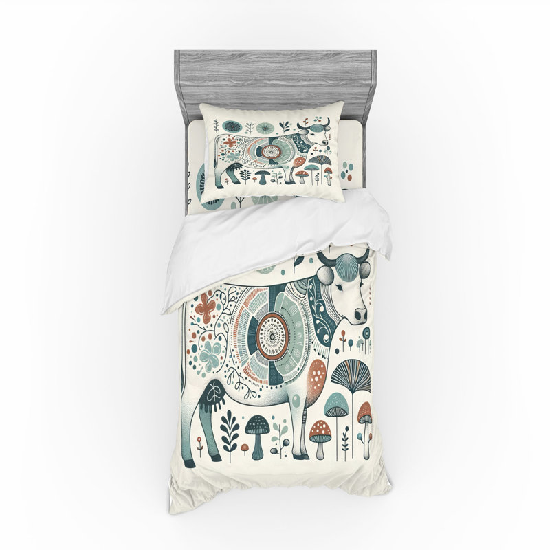 Ensemble de literie rustique Ambesonne et bleu pétrole Paprika, Housse de couette simple + 6 pièces supplémentai
