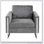 Fauteuil gris en polyester