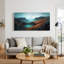 Orange and Blue Volcanic Crater Lake Canvas Wall Art-133537100