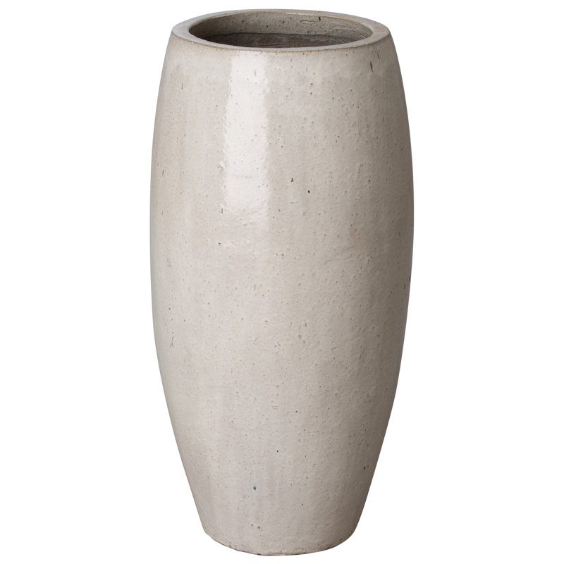 Pot en céramique blanc intérieur / extérieur 34 po