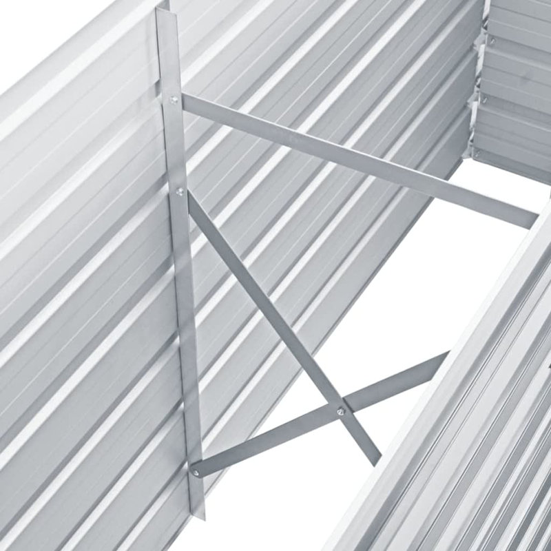 Metal Planter Box, 77cm H x 160cm W x 40cm D, Grey