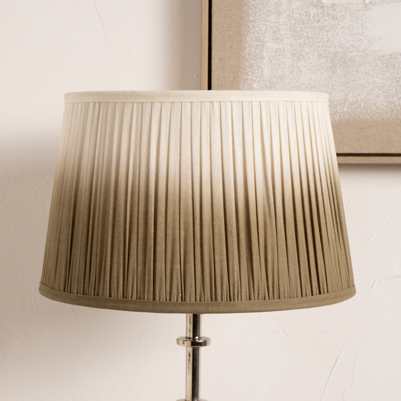 20 cm Cotton Empire Lamp Shade, 12cm H x 20cm W x 20cm D, Tan