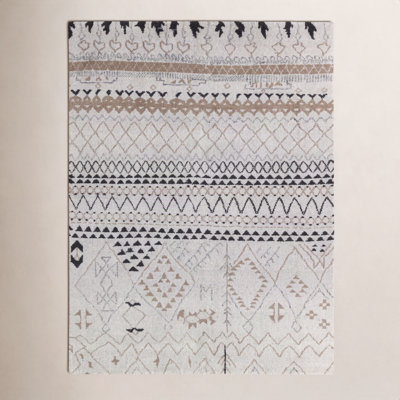 Overby Ivory Hand-Knotted Oriental Wool Rug