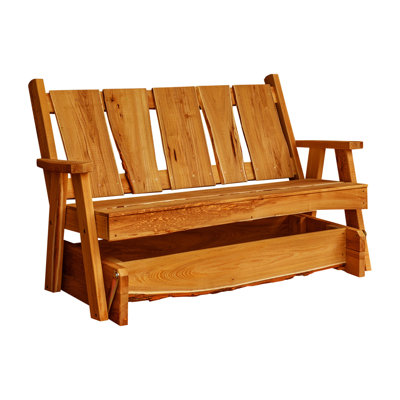 Outdoor Ciarrai Gliding Solid Wood Bench
