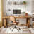 63" Solid Wood Computer Desk with Thick Top, Farmhouse Writing Desk for Home Office