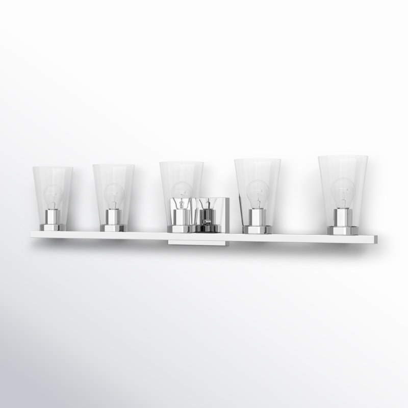 Éclairage pour salle de bain 5 lumières Areeas Annele, Chrome poli