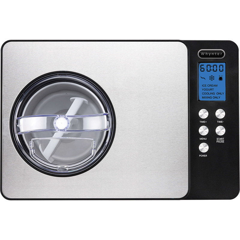 Stainless Steel 2 Quart Automatic Ice Cream and Yogurt Maker