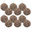 Rattan Ball Hanging Ornament  Set of 12  5"Dia.  Brown
