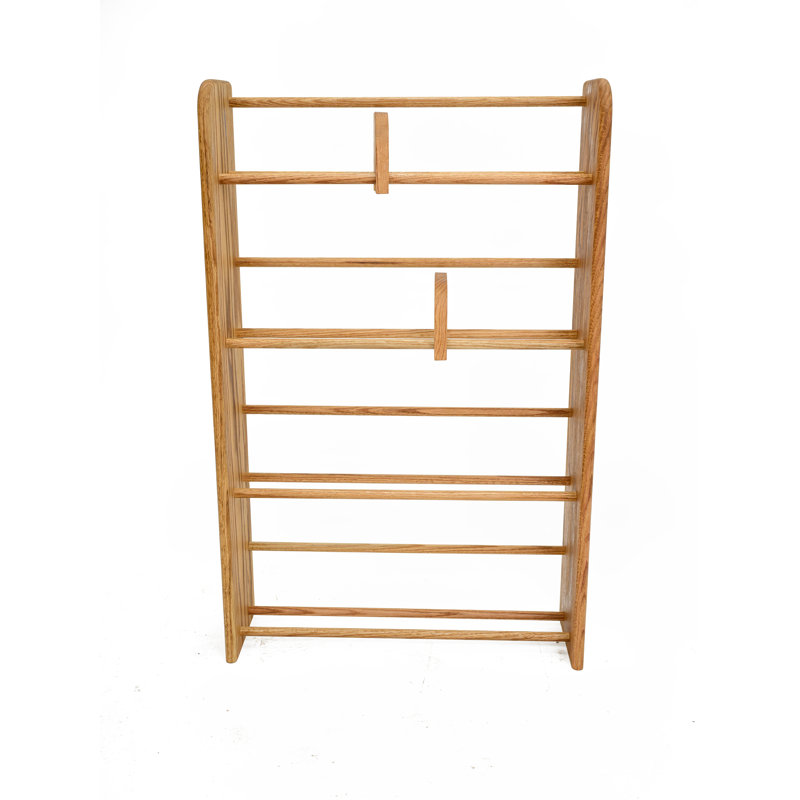 Support DVD / VHS en bois à chevilles - Série 05, H 37,25 po x l 24,25 po x P 7,25 po, Transparent