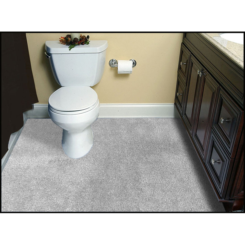 Tapis pour salle de bain en nylon avec envers antidérapant, L 60 po x L 96 po, Gris