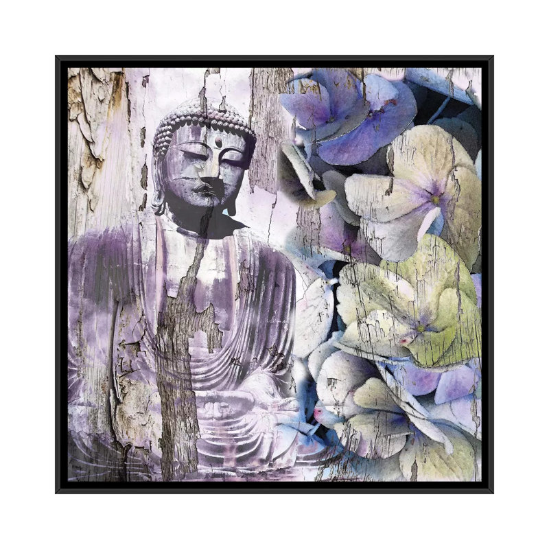 «Timeless Buddha III», impression sur toile, H 18 po x l 18 po x P 1,5 po, Toile avec cadre noir