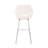 Freya White Faux Leather And Brushed Stainless Steel Swivel 30" Bar Stool-2014352400