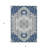 3' X 5' Navy Blue Ivory And Gray Oriental Washable Indoor Outdoor Area Rug