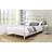 White Full Bed with Spindle Headboard