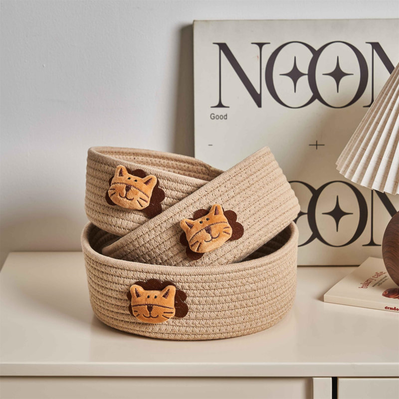 Ebern Designs Rocelyn Wool / Felt Decorative Bin