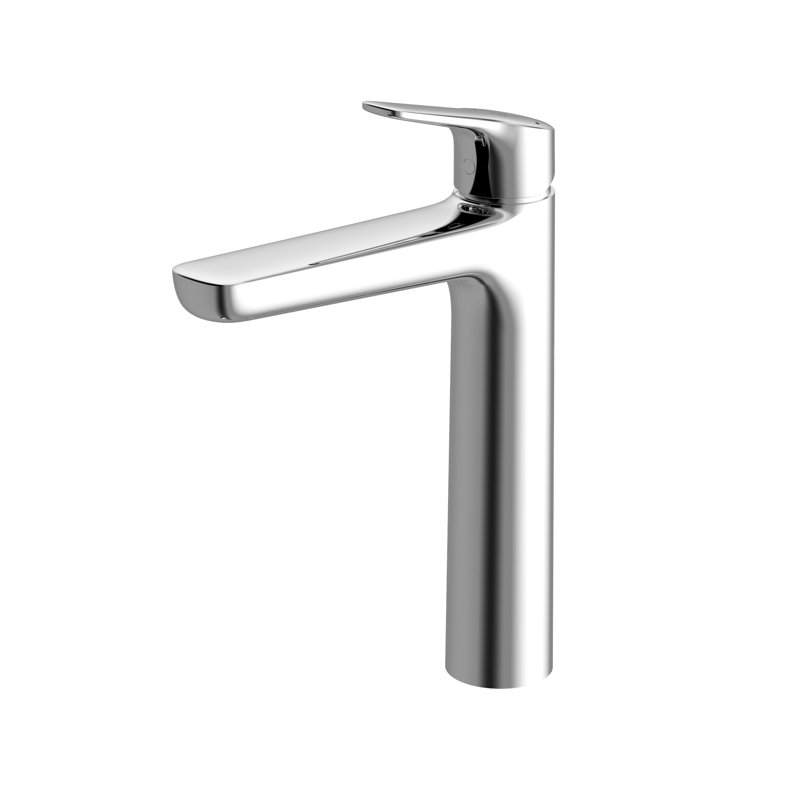 TOTO® GS Series 1.2 GPM Single Handle Bathroom Faucet for Semi-Vessel Sink with COMFORT GLIDE Technology and Drain Assembly, Polished Chrome