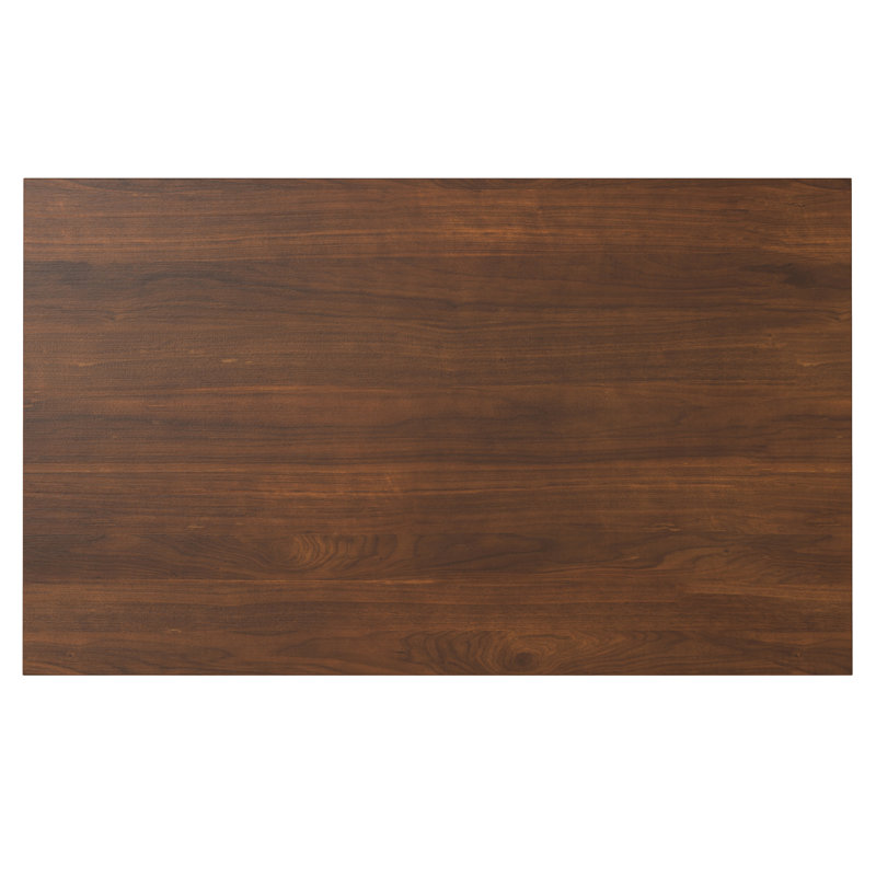 Colby Walnut Solid Wood Rectangular Dining Table for Six