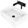Petunia 23" L x 16" W x 5" H Rectangular White Matte Stone™ Vessel Bathroom Sink with 3" H Faucet
