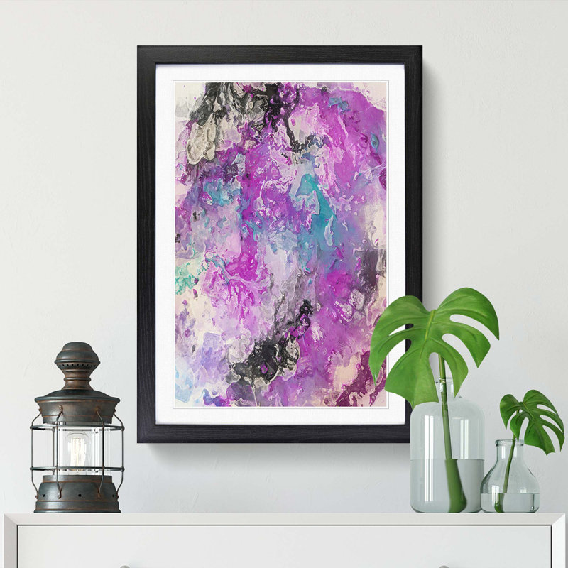 Nothing Forever in Abstract - Picture Frame Graphic Art Print, 36cm H x 27cm W x 2cm D, Black Framed