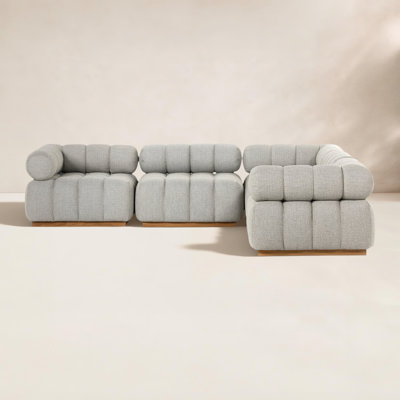 Martinique 110" Teak Patio Sectional
