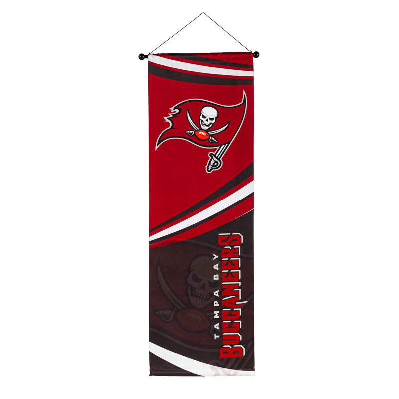 Bannière NFL en polyester 46 po x 15 po à 2 côtés, Buccaneers de Tampa Bay