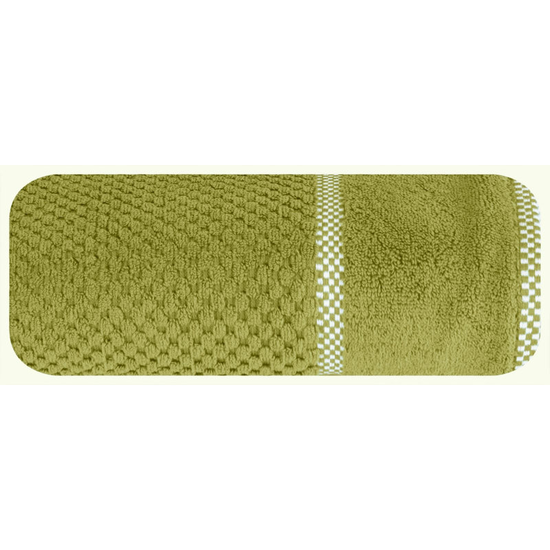 Liebhilde Midweight Jacquard Bath Towel, Olive