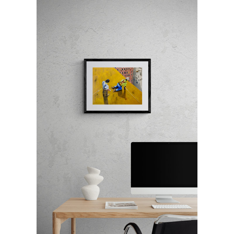 An Eye To Perspective Print by Sol Hartman, Black Framed Canvas, 24" H x 32" W