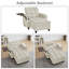 Chaise Logan de 28 po, canapé-lit avec dossier réglable, ports USB, porte-gobelet, table d'appoint pivotante et rangement-129873656