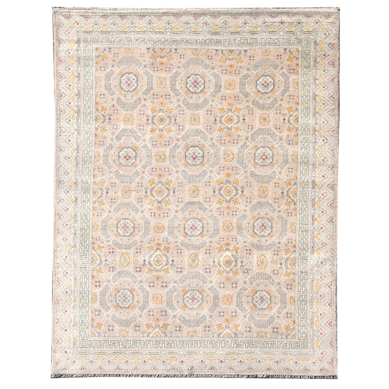 Rectangle Hand Knotted Wool Area Rug