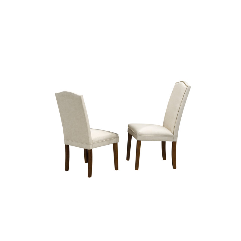 Chaise d'appoint rembourrée en lin beige