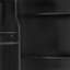 Grande armoire de rangement pour salle de bain, armoire de rangement autoportante avec deux portes de taille différente et tablette réglable, conception à étagère de porte, panneau de fibres à densité moyenne avec finition peinte, noir