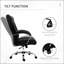 Chaise de bureau à haut dossier, chaise de bureau d'ordinateur avec support lombaire et hauteur réglable