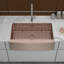 Évier de cuisine 33 en or rose 33 - évier de cuisine 33 * 21 * 10 pouces à tablier frontal en acier inoxydable de calibre 16