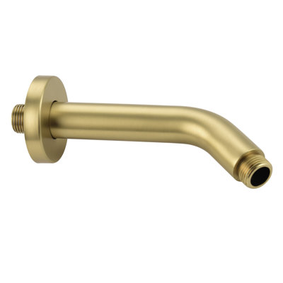 Bras de douche de 6 po avec bride, tube d'extension de remplacement mural pour pomme de douche fixe, noir mat