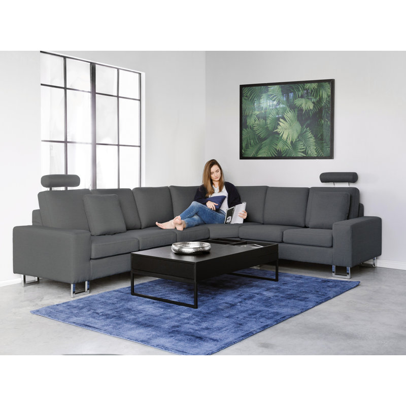 Goggans 6 Seater Corner Sofa , Grey, Right Hand Facing
