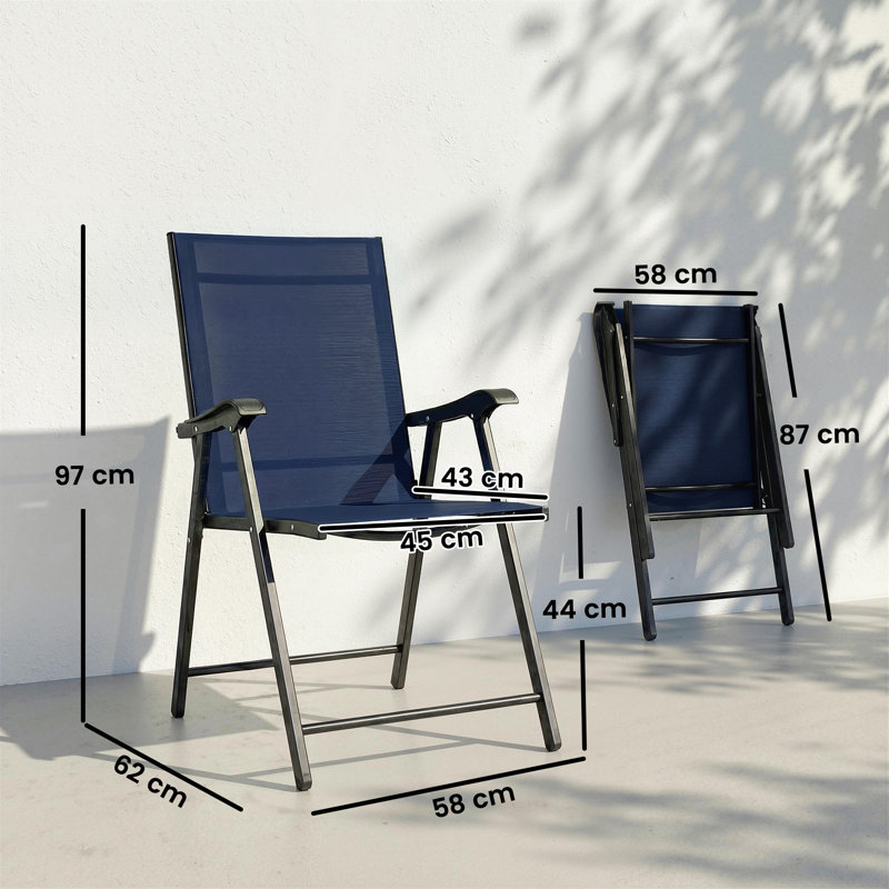 Patio Dining Armchair, Blue