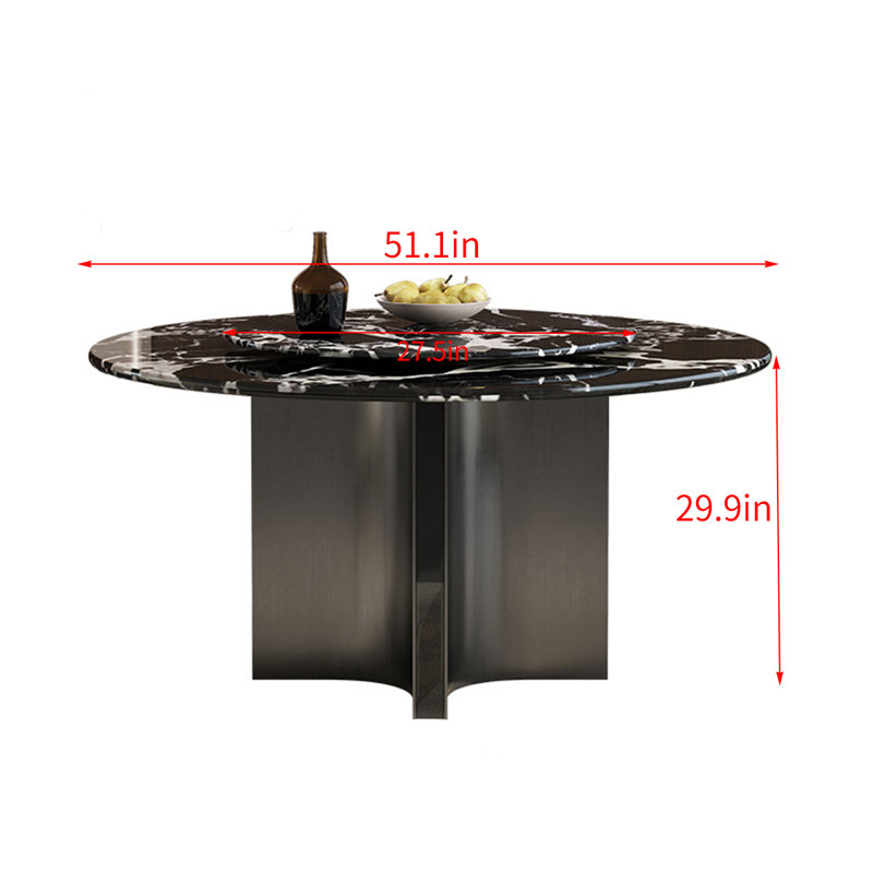 Table de salle à manger Modern, H 29,9 po x L 51,1 po x l 51,1 po 