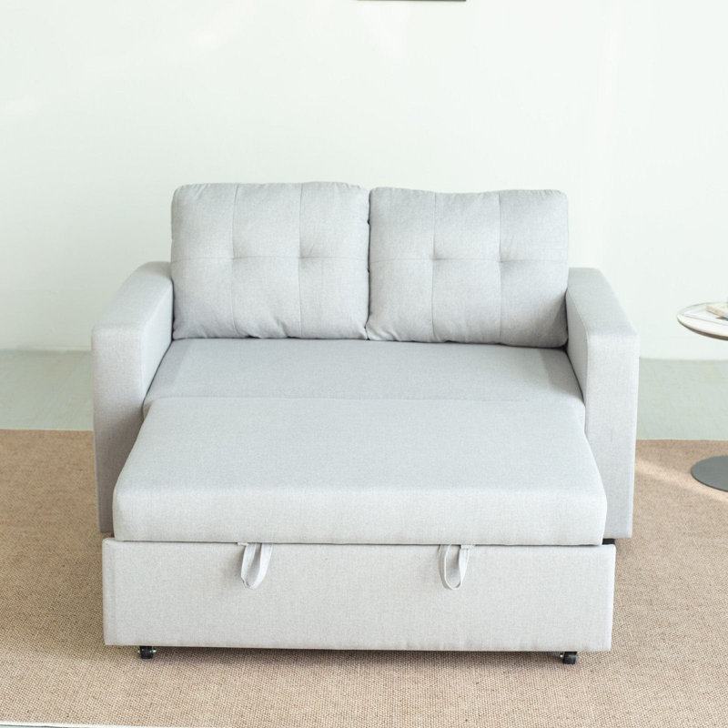 2 Seater Sofa Bed, Light Grey